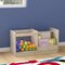 Flash Furniture Bright Beginnings Commercial Grade Modular Double Sided 2 Tier Wooden Classroom Book Display Shelf with Transparent Storage Bin, Natural MK-KE20789-GG - alternate 10